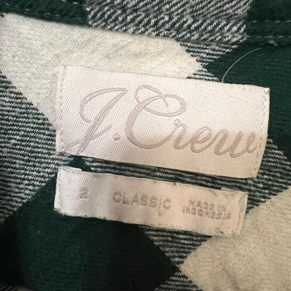 J. Crew Green Checkered Button Up - Picture 2 of 2